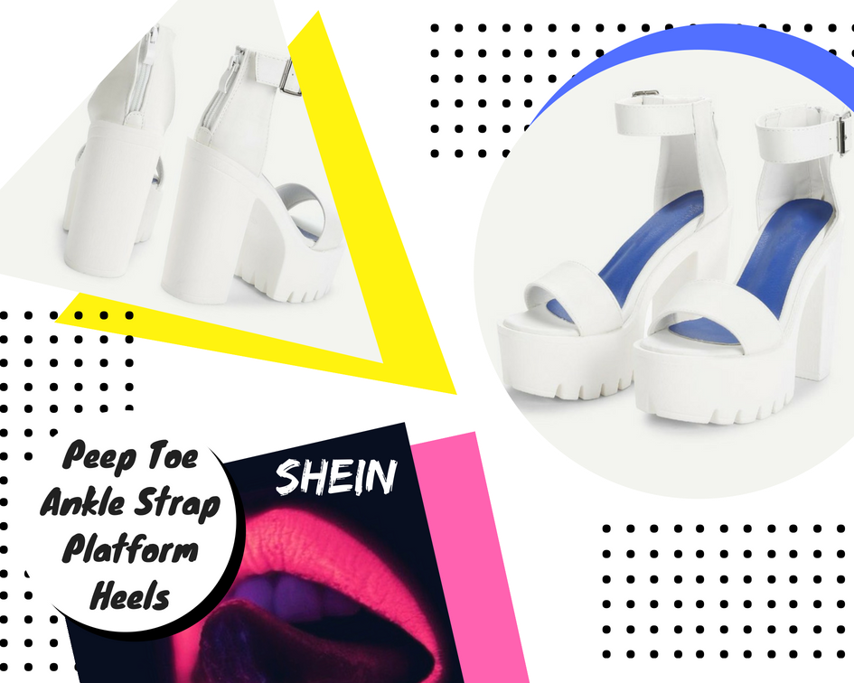 Peep Toe Ankle Strap Platform Heels